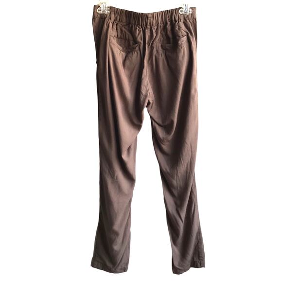 Bridge & Burn Market Straight Leg Pants Size S Taupe Tencel Linen Workwear - Picture 8 of 12